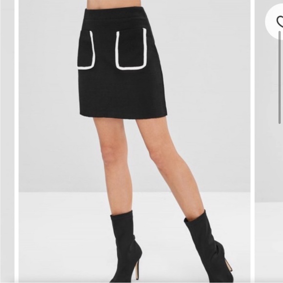 Zara - Black Knit Skirt - Size Medium - Picture 5 of 7